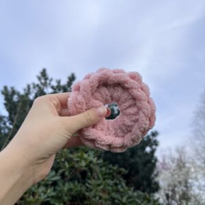 Puffy scrunchies - pudrová