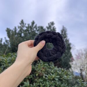 Puffy scrunchies - černá